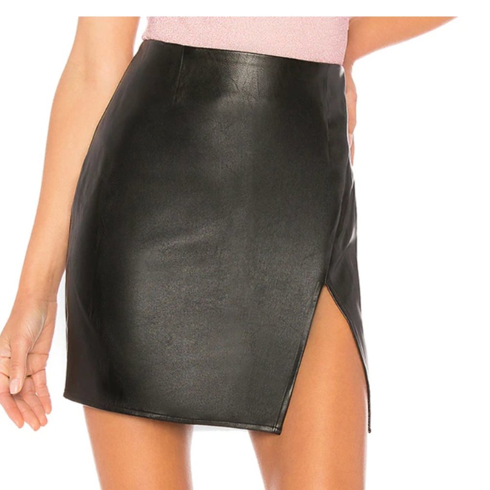 SUPERDOWN Trinity Faux Leather Skirt